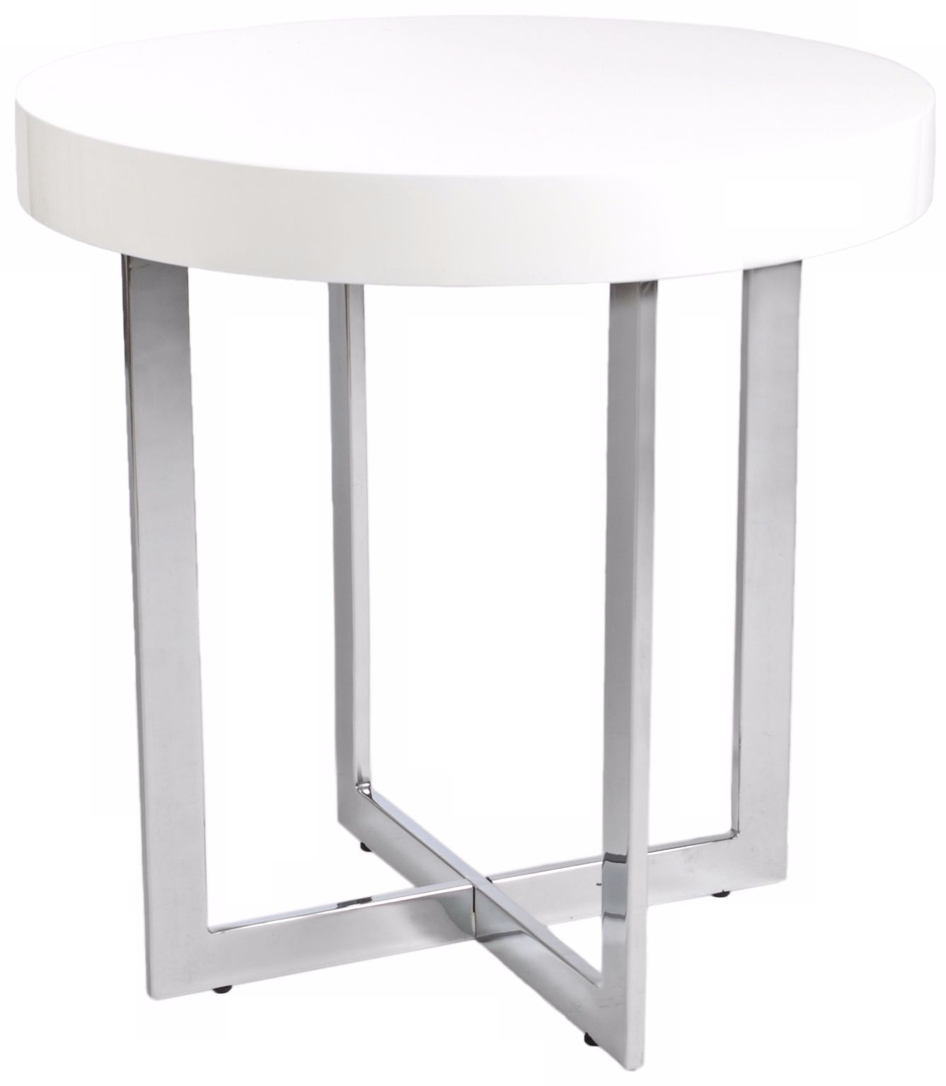 Oliver White Wood Side Table