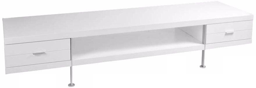 Simon White Modern TV Stand