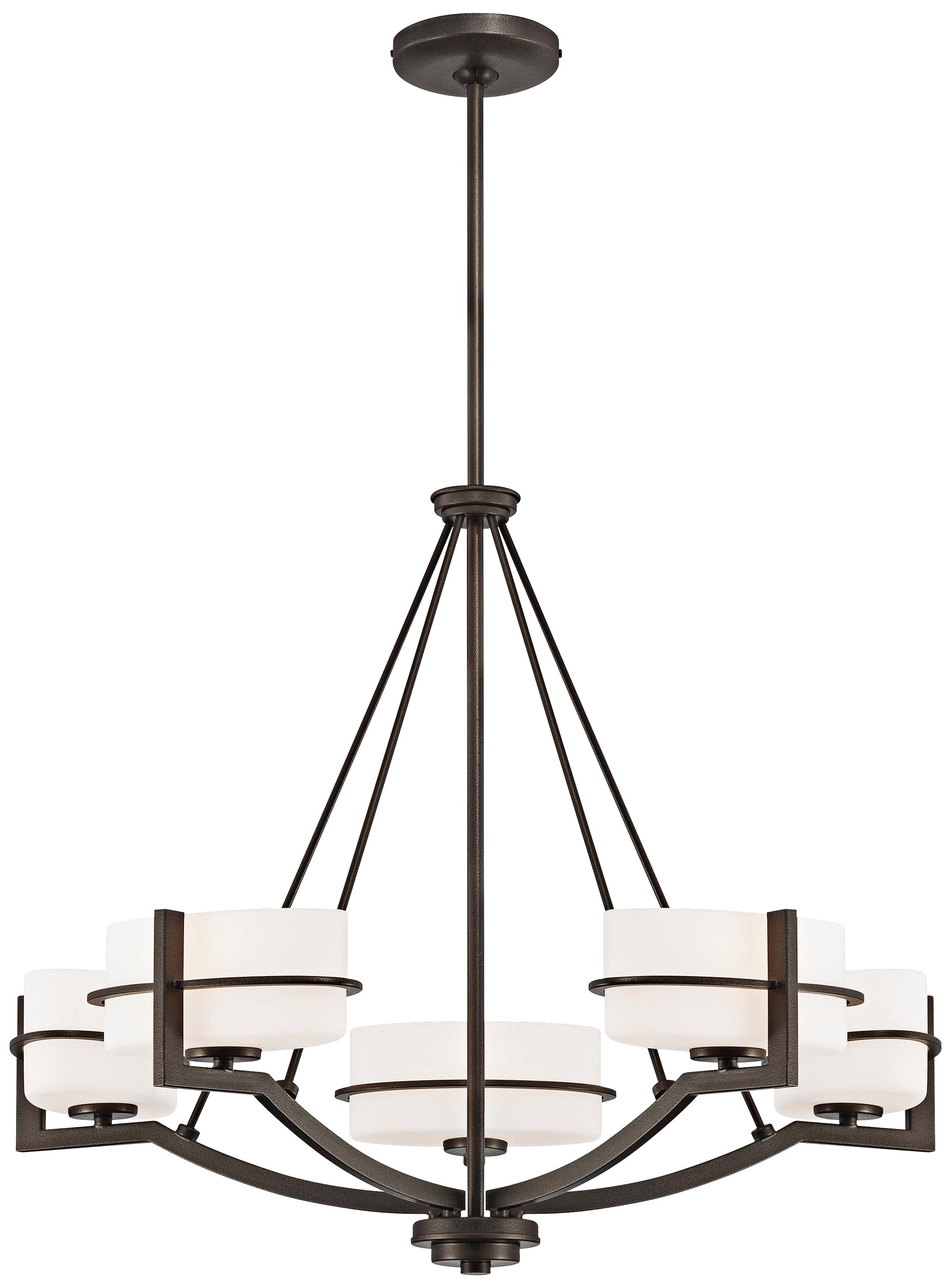 Fieldale Lodge 27" Wide Smoked Iron Chandelier