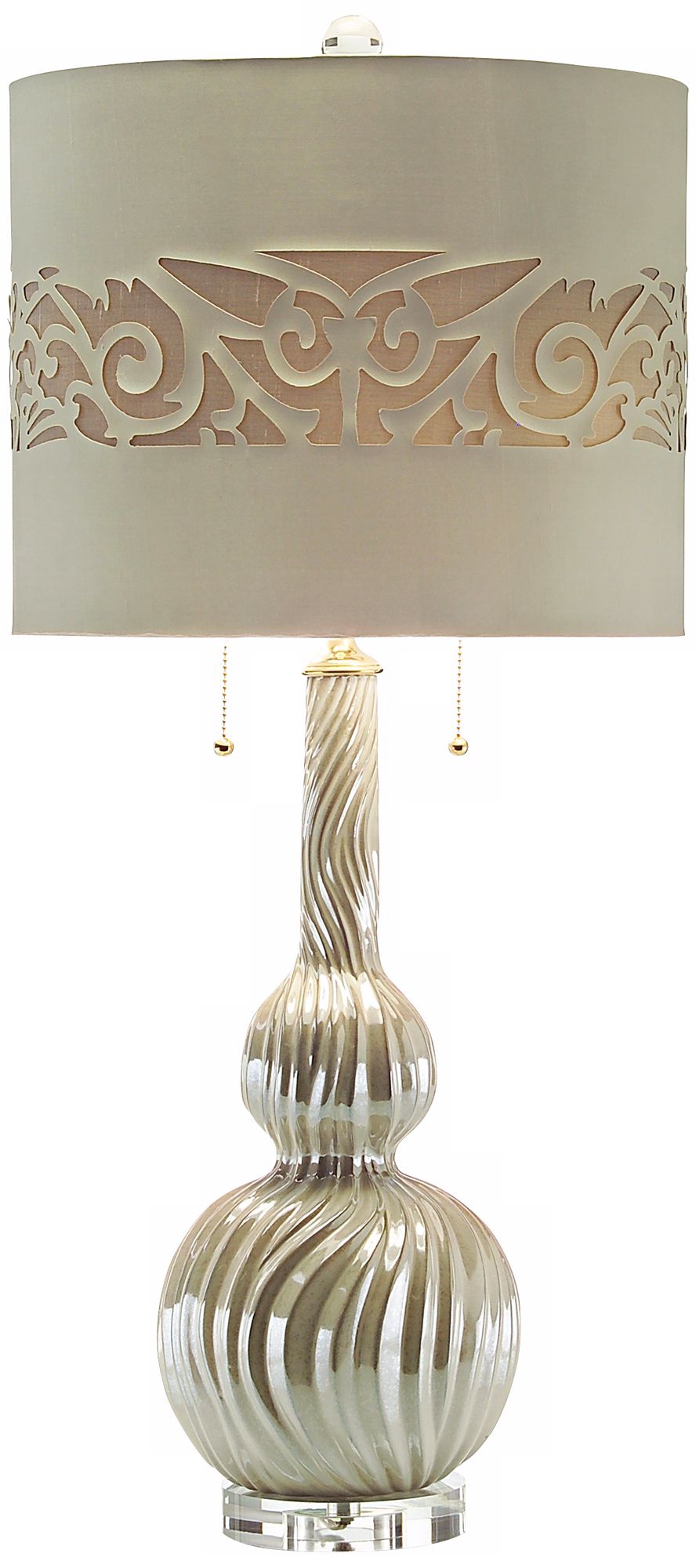 John Richard Swirled Ceramic Table Lamp