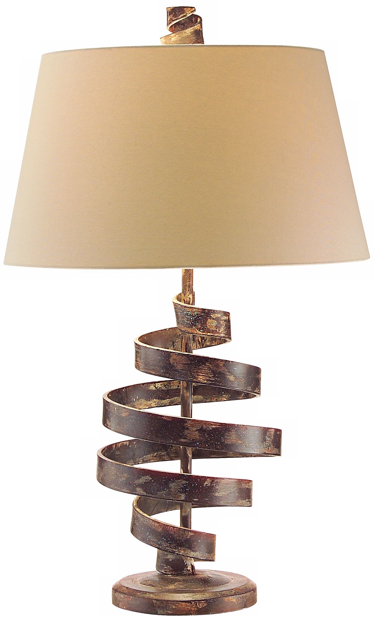 John Richard Aged Iron Coil Table Lamp