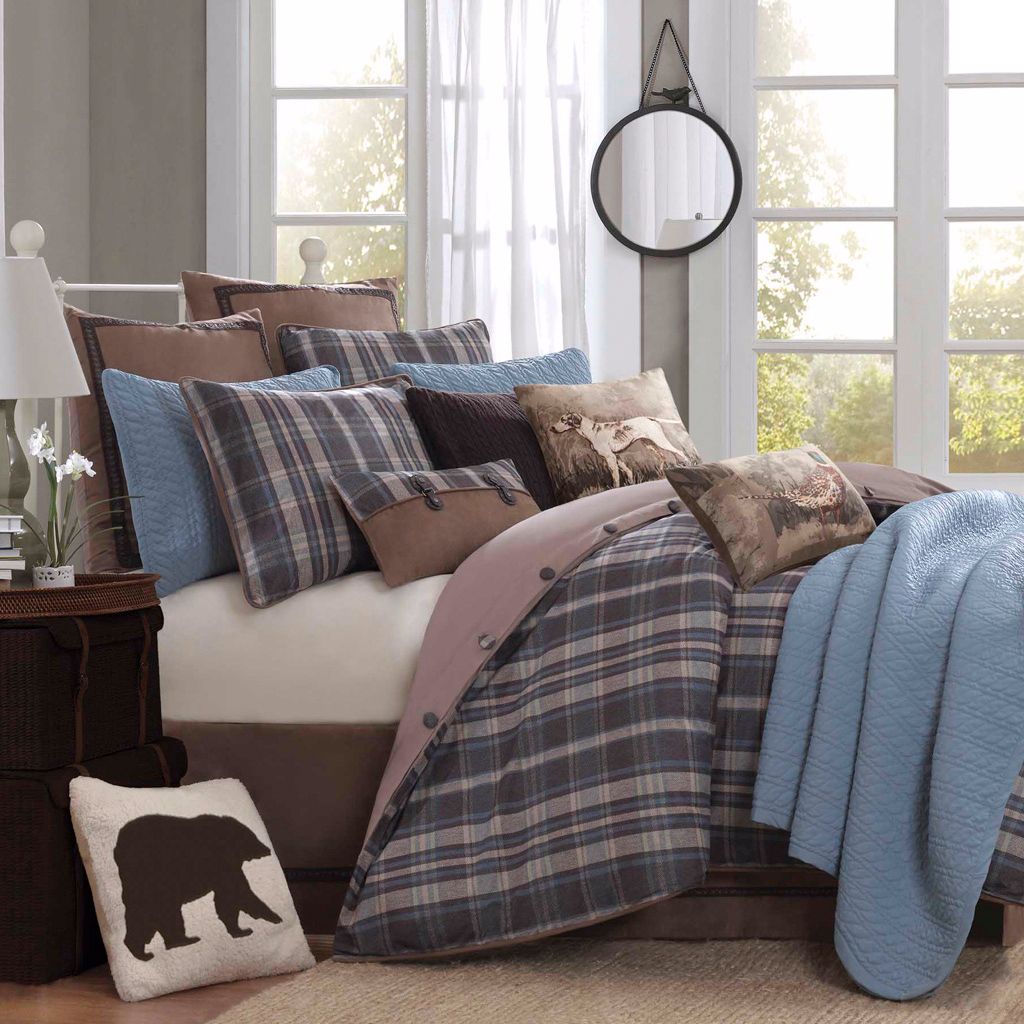 Woolrich Hadley Blue Plaid Comforter Set
