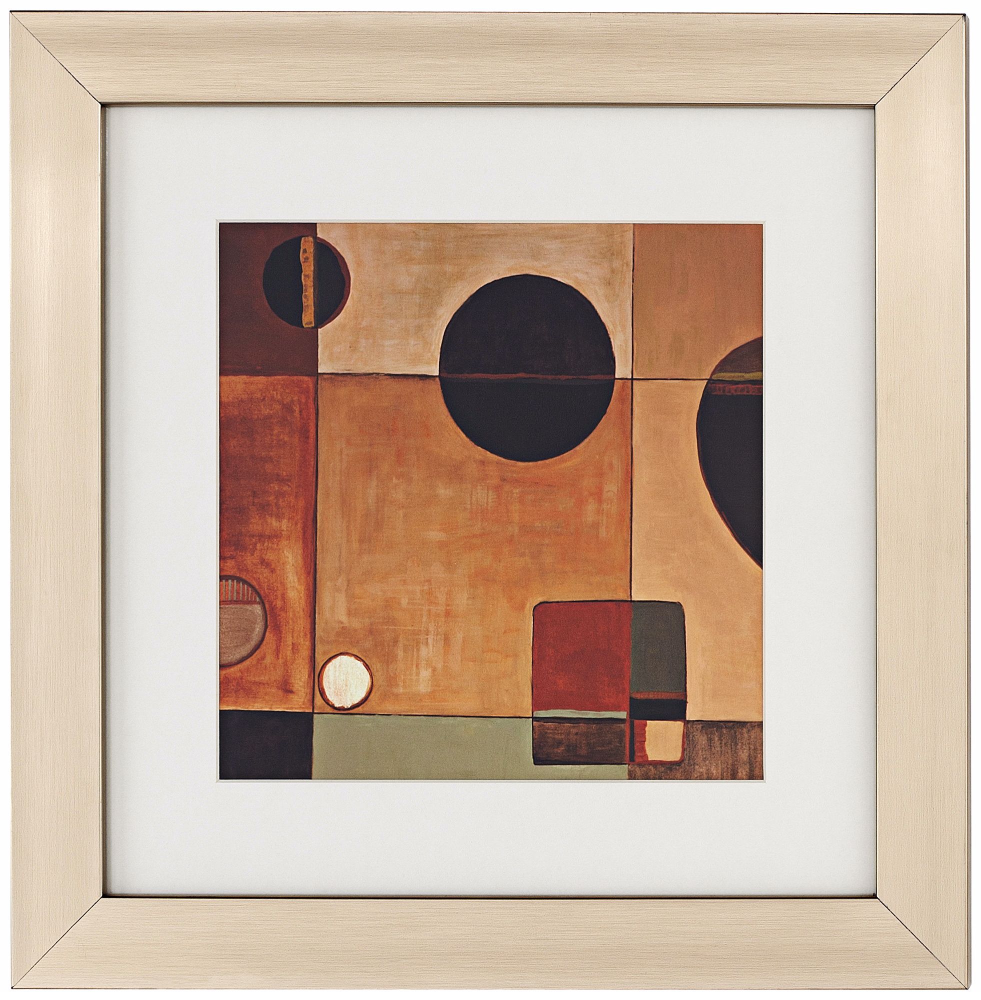 Circles Framed 16" Square Abstract Wall Art