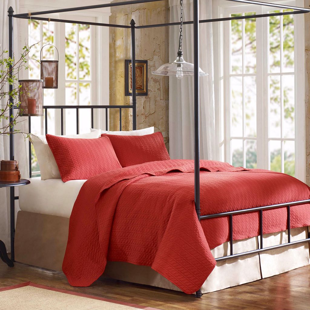 Woolrich Velvet Touch Brick Coverlet Set