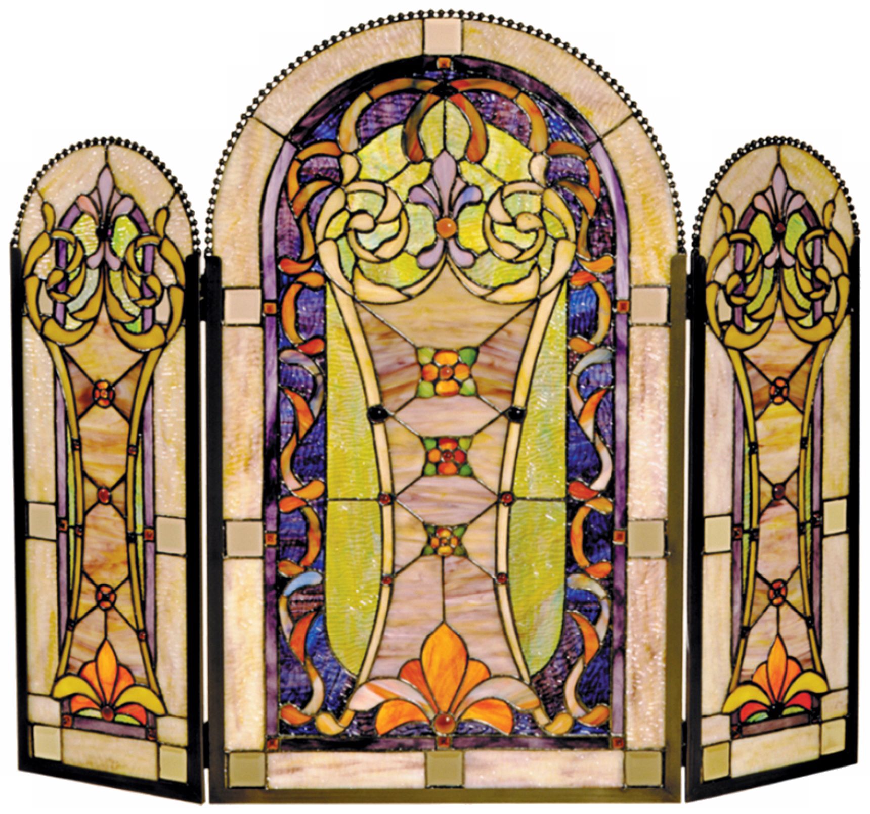Scarberry Glass Folding Fireplace Screen
