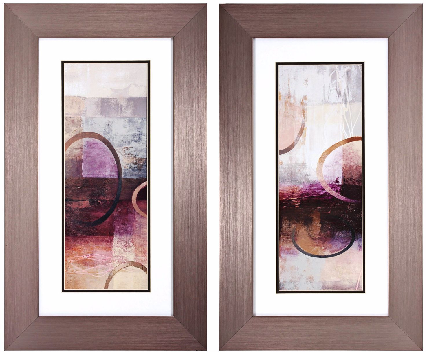 Set of 2 Disconnected I/II 29" High Modern Wall Art