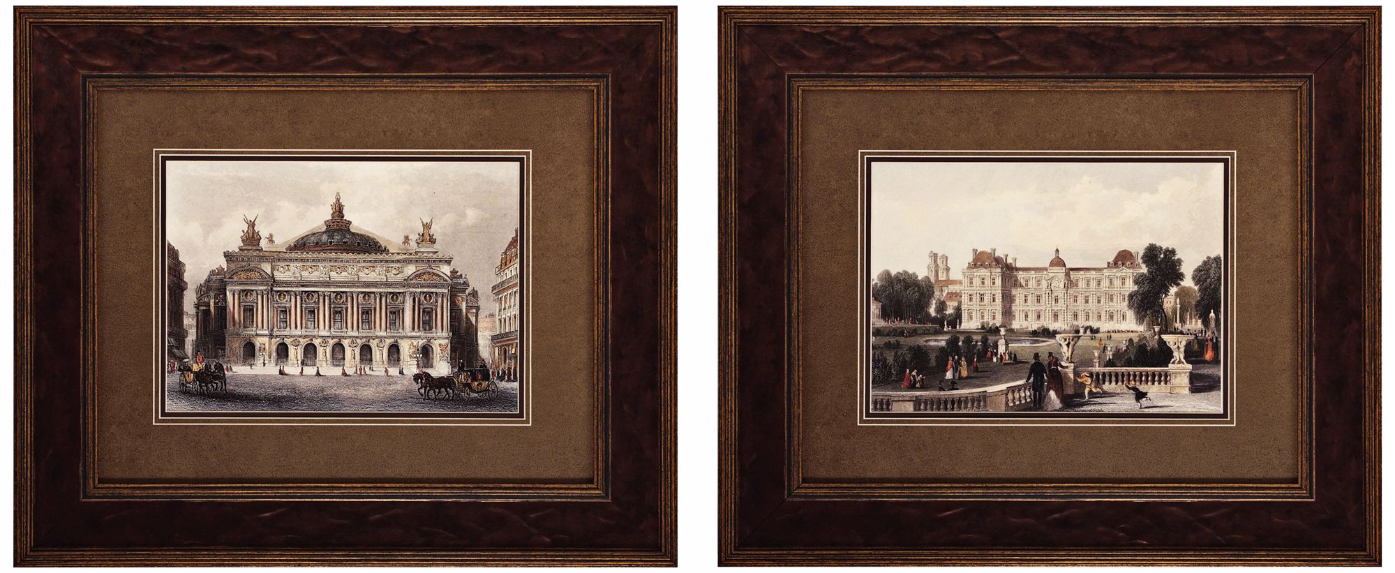 Set of 2 Opera House/Garden 26" Wide Framed Wall Art