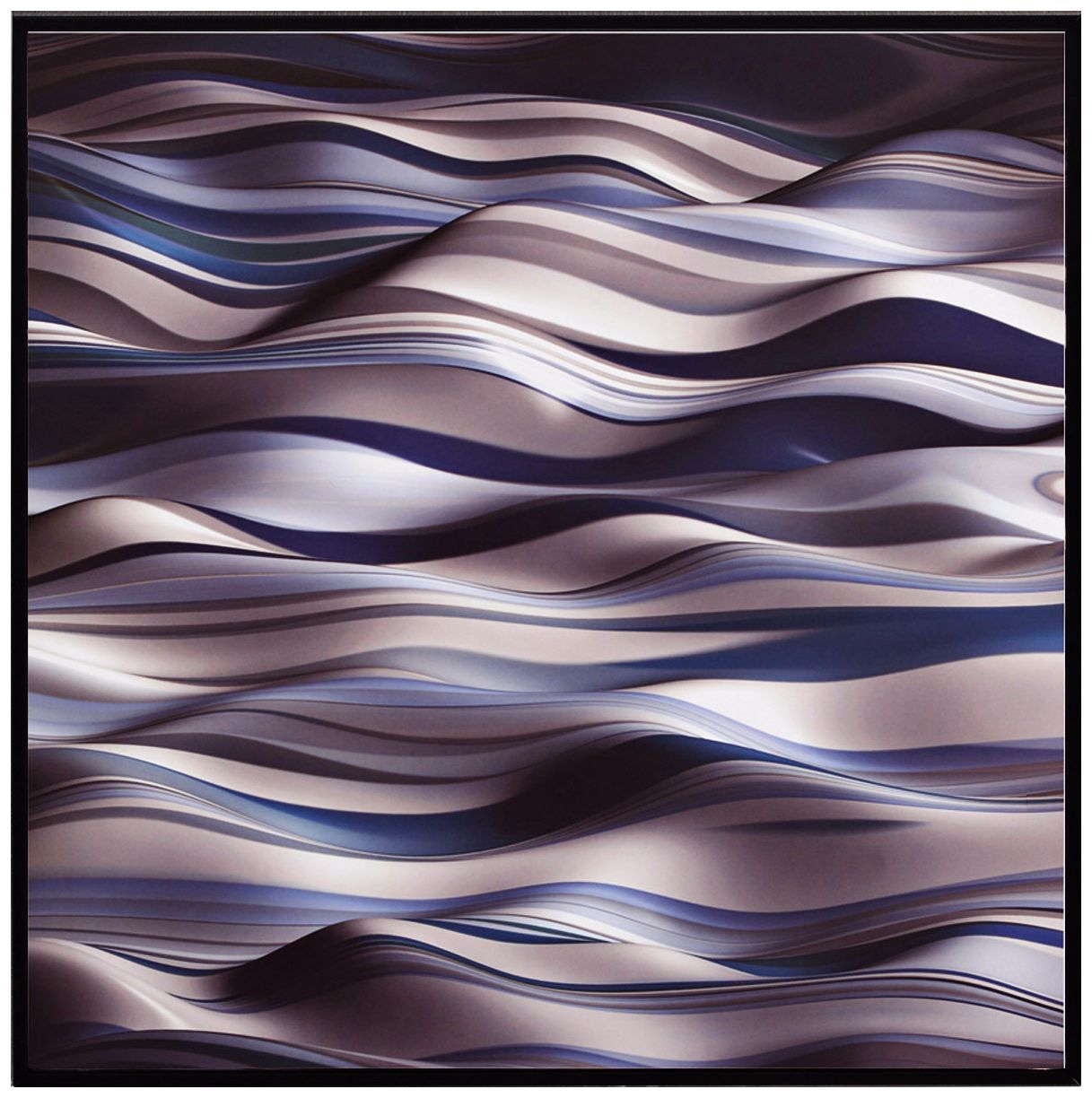Undulation 1A 19" Square Modern Wall Art