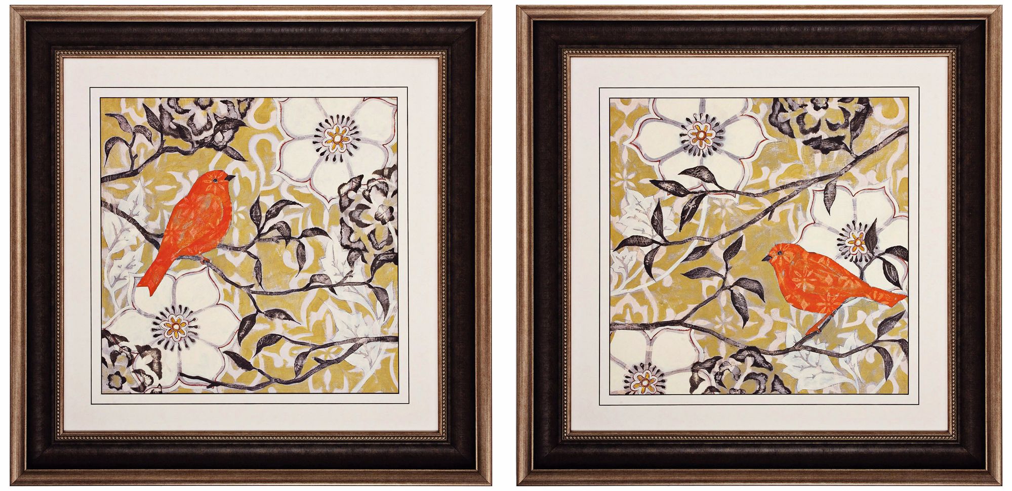 Set of 2 Greenwood I/II 29" Square Bird Wall Art