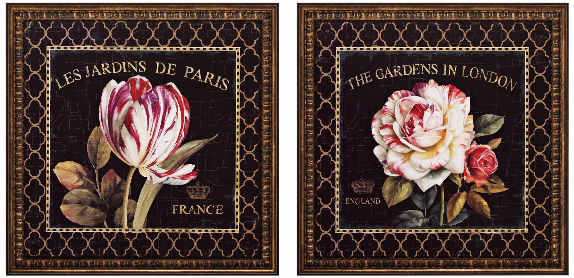 Set of 2 Garden View VI/VII French Floral Wall Art