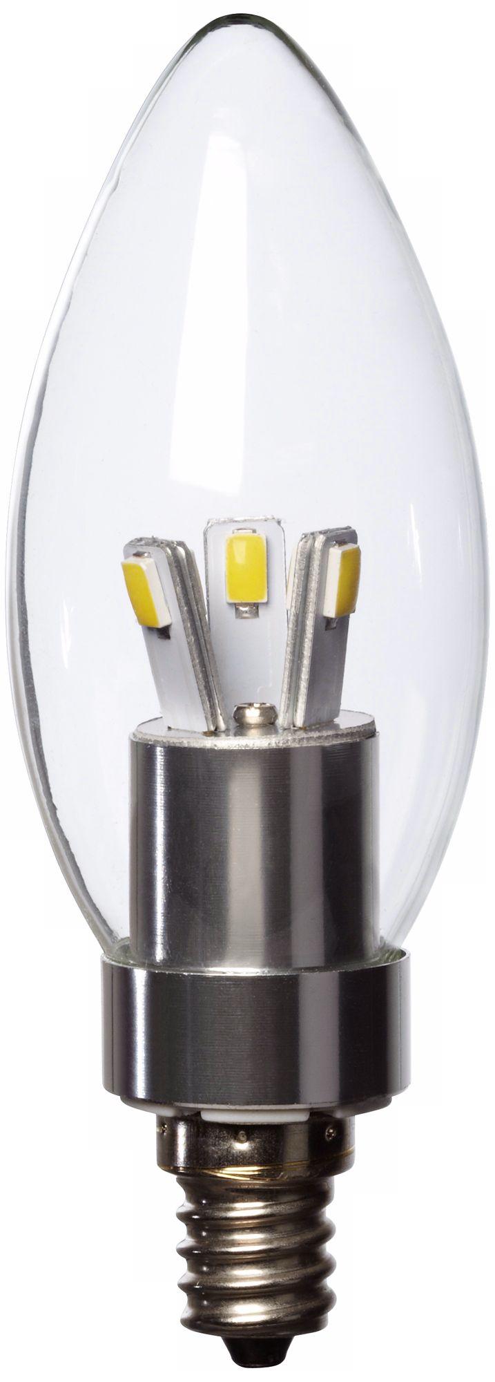 3 Watt Clear Candelabra LED Bulb