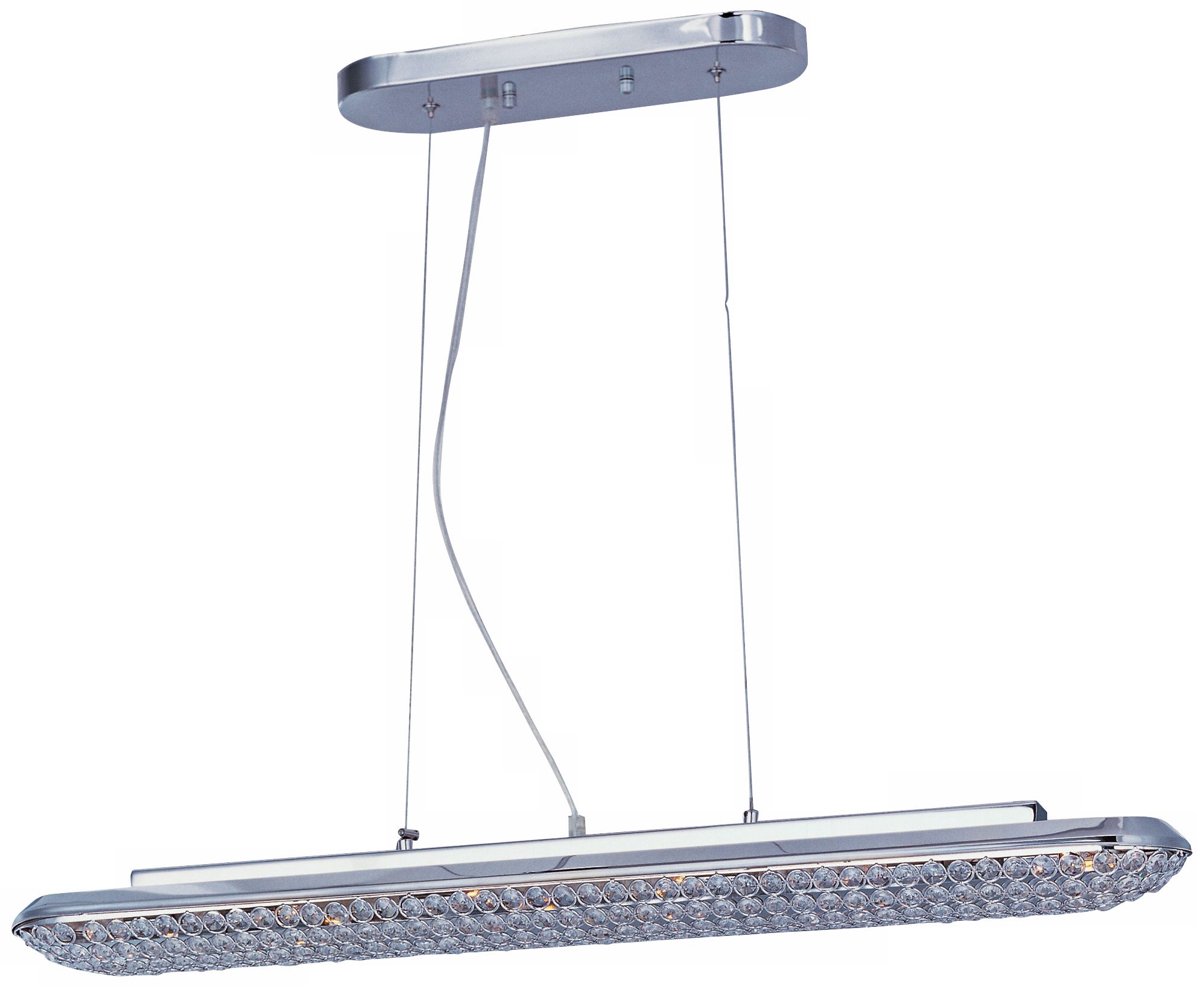 ET2 Brilliant 6-Light 36" Wide Chrome Island Pendant