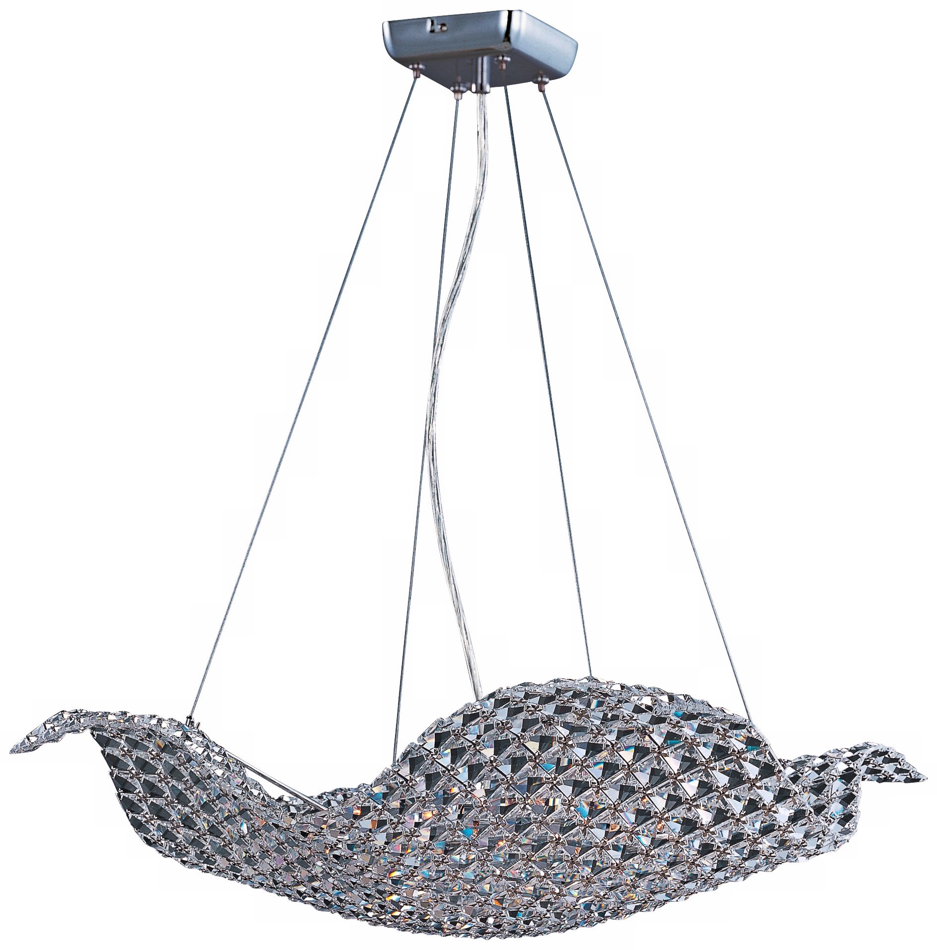 ET2 Wave 8-Light 20" Wide Chrome Pendant