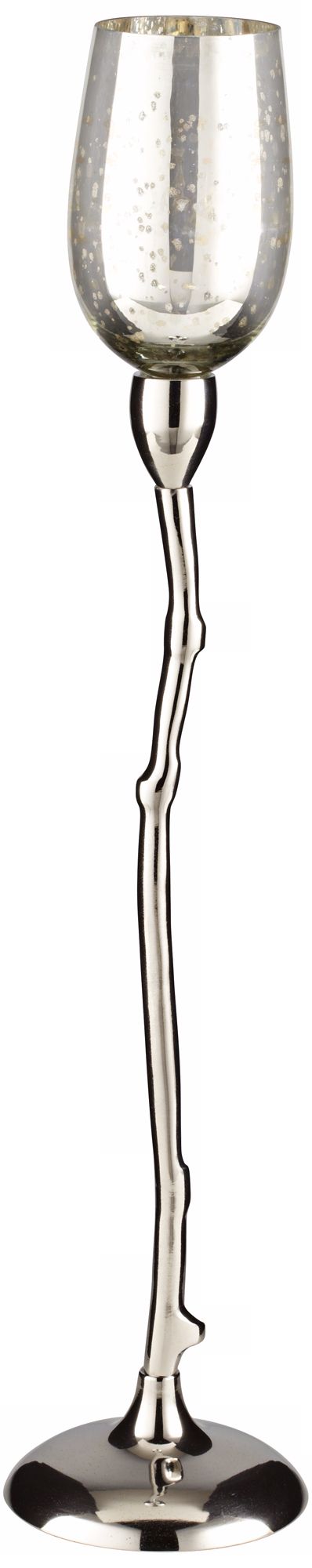 Costa Brava 21 1/4" High Shiny Nickel Tealight Candle Holder