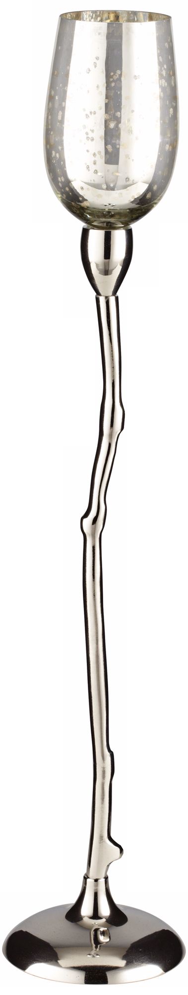 Costa Brava 23 1/4" High Shiny Nickel Tealight Holder