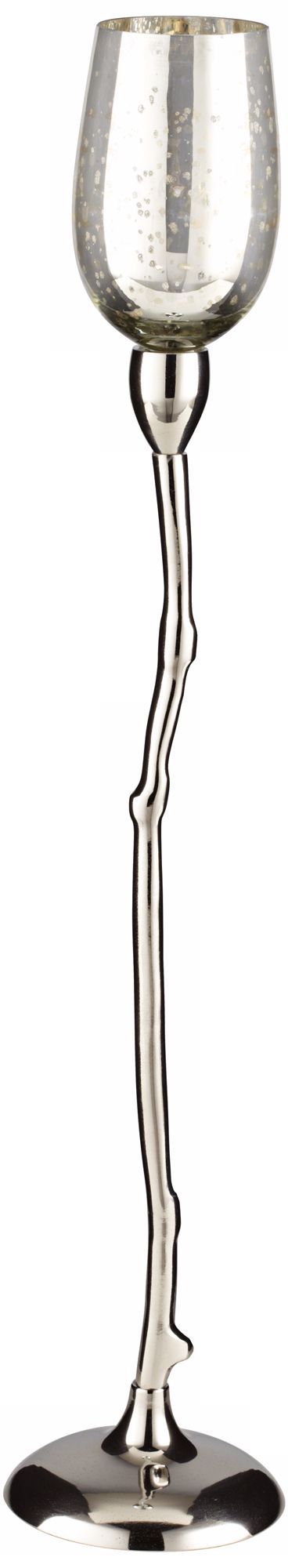 Costa Brava 24 1/2" High Shiny Nickel Tealight Holder