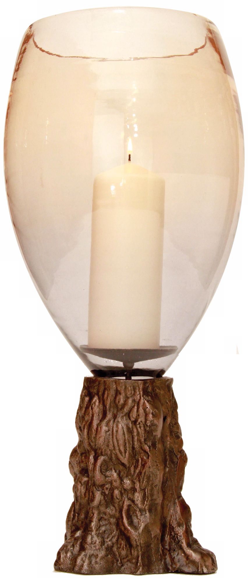 Costa Brava Burnt Topaz Glass Candle Holder