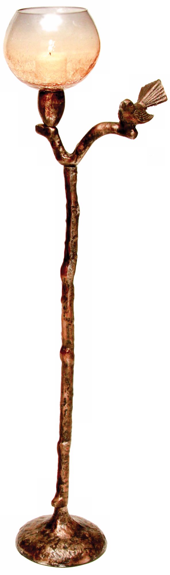 Costa Brava Bird 27 1/2" High Burnt Nickel Tealight Holder