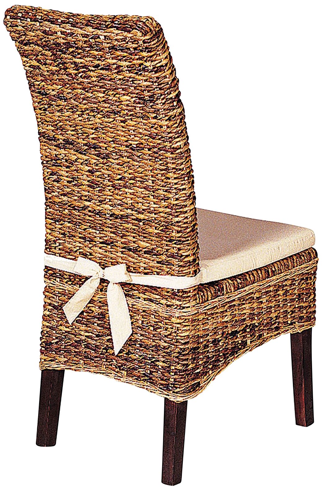 Set of 2 Grass Roots Banana Leaf Dining Chairs with Cushions