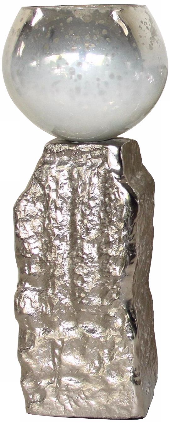 Rojo 16 Rocky Large Aluminum and Glass Tea Light Holder