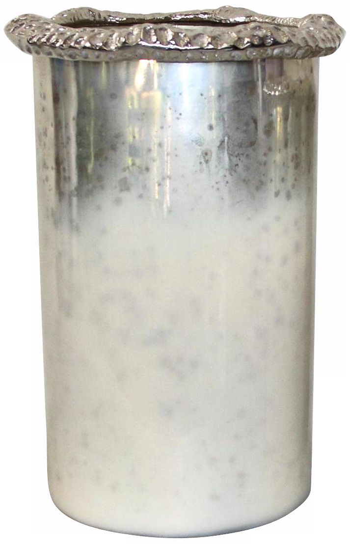 Rojo 16 Large Art Glass and Aluminum Candle Holder