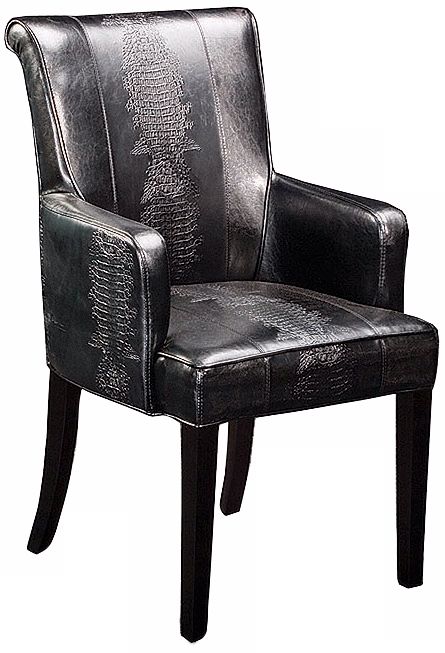 Horizon Black Croc Arm Chair