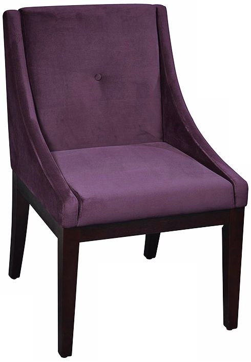 Ave Six® Curves Purple Velvet Willow Accent Chair