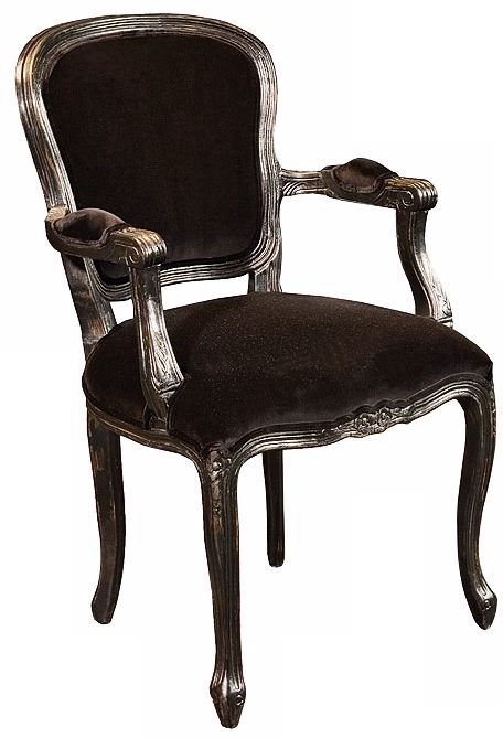 Orleans French Black Arm Chair