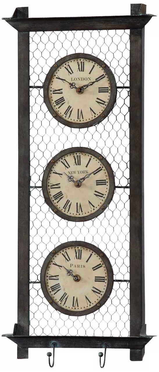 Uttermost Brunswick 26" high 3-Dial Wall Clock