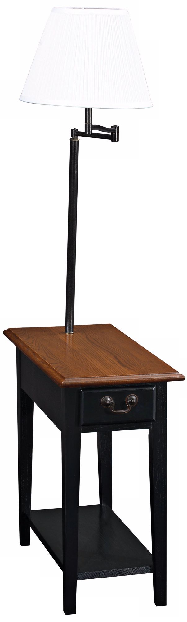 Leick Furniture Oak 1-Drawer Chairside Table