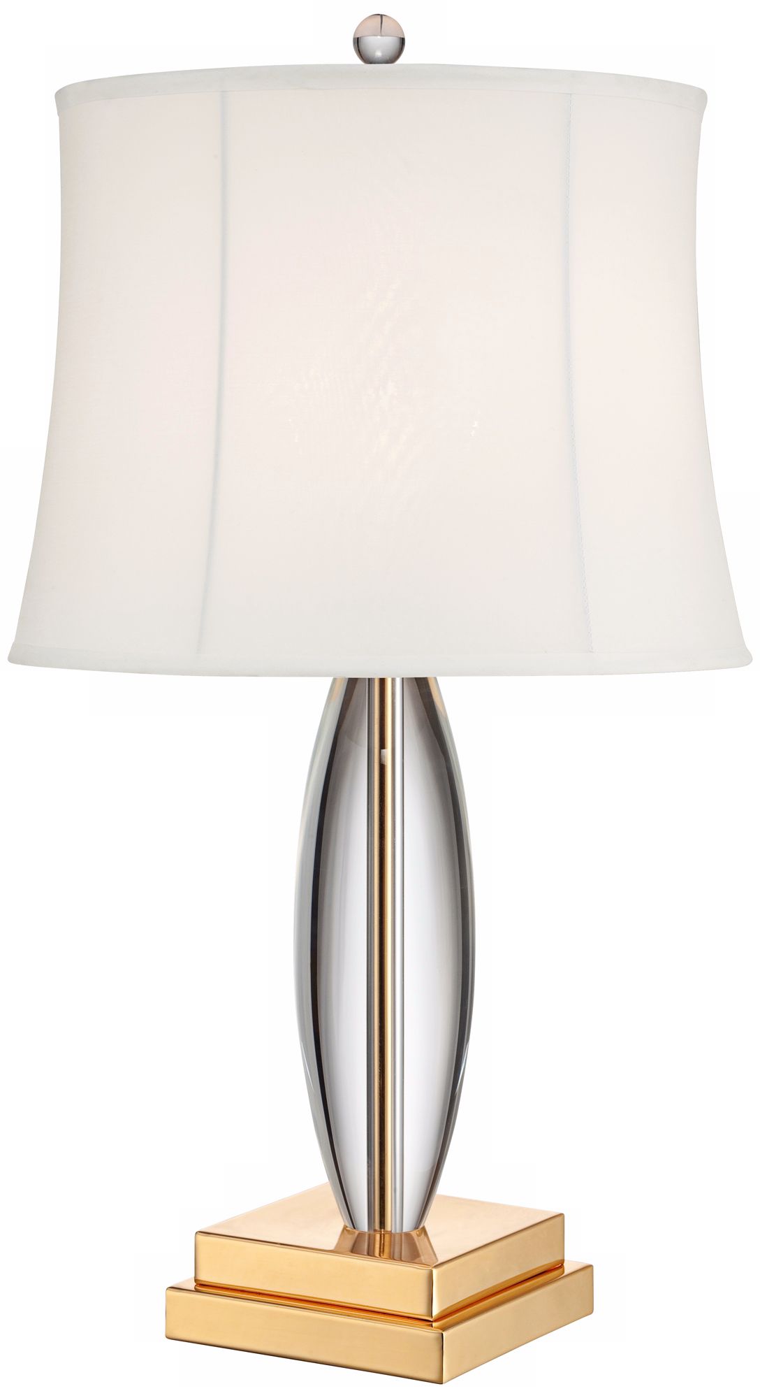 Ratanda Crystal Teardrop Brass Table Lamp