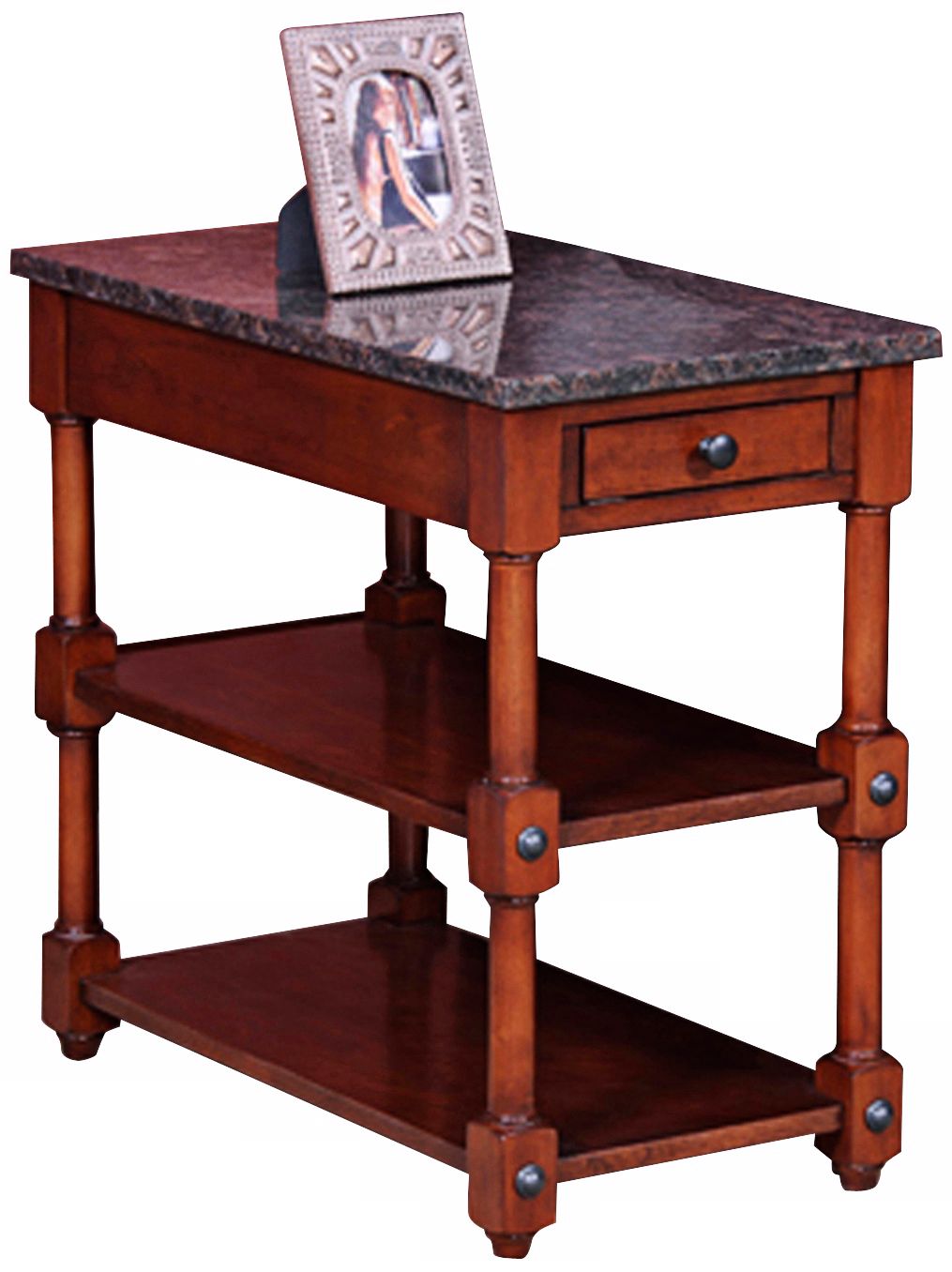 Leick Furniture Stone Terrace Granite Top End Table