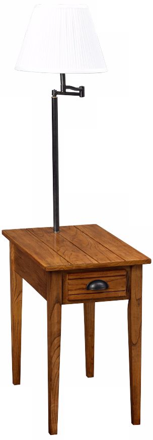 Leick Furniture 1-Drawer Storage Chairside Table Lamp