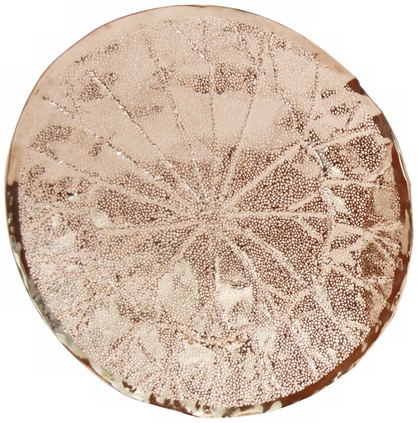 Amalfitana 22" Wide Brass and Nickel Lotus Platter
