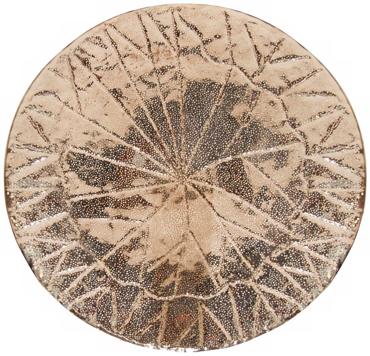 Amalfitana 14 1/2" Wide Brass and Nickel Lotus Platter