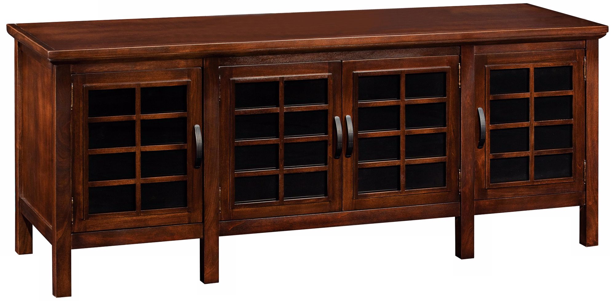 Leick Furniture Cherry Sliding Grid Door TV Stand