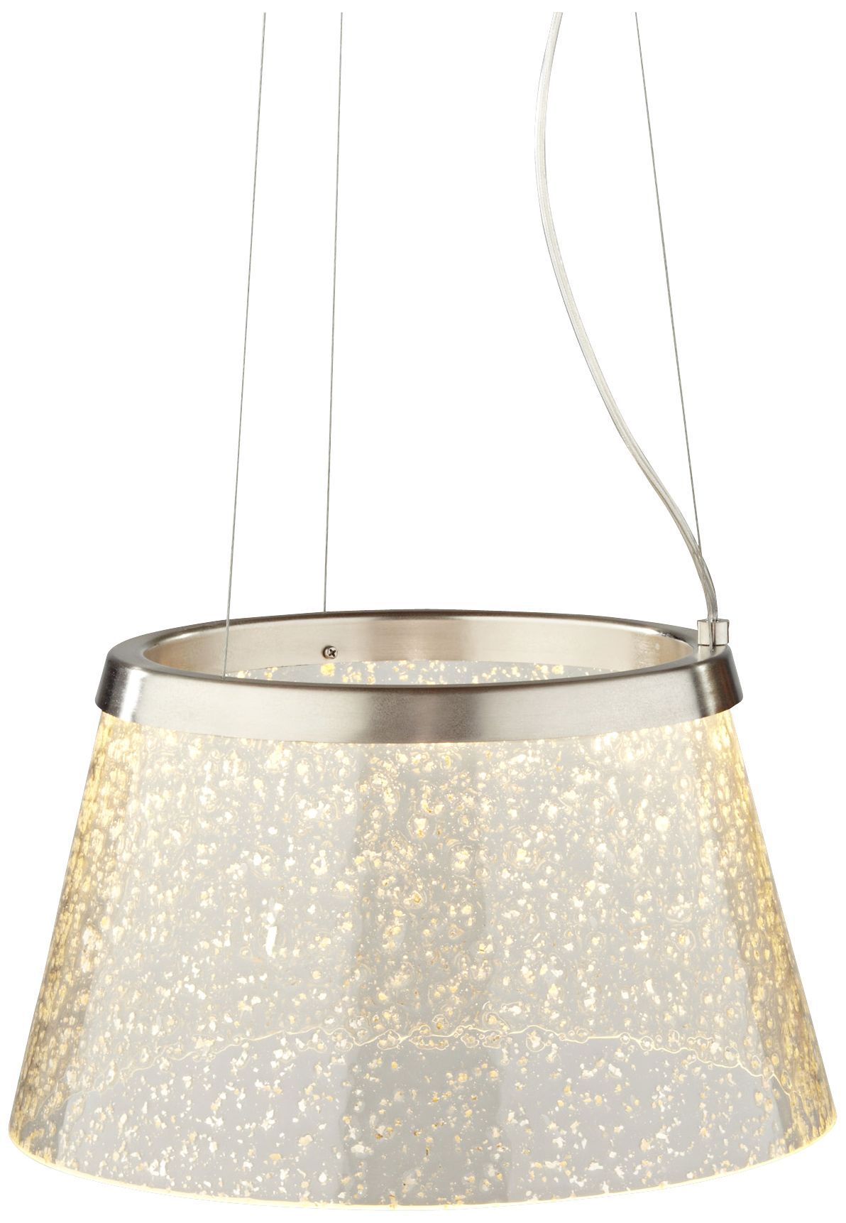 LBL Duke Suspension 15" Wide Nickel Pendant Light