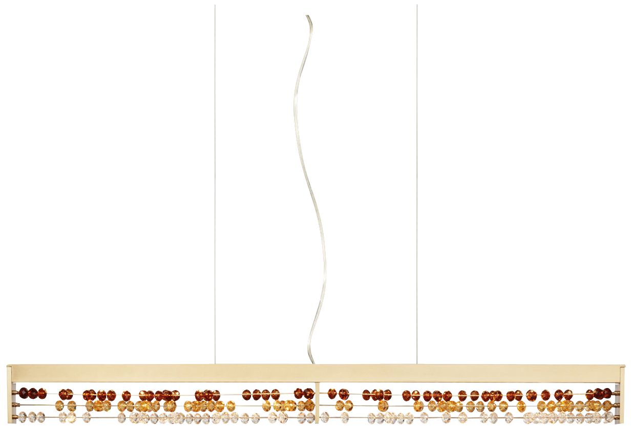 LBL Roka 36" Wide Beaded Suspension Island Pendant