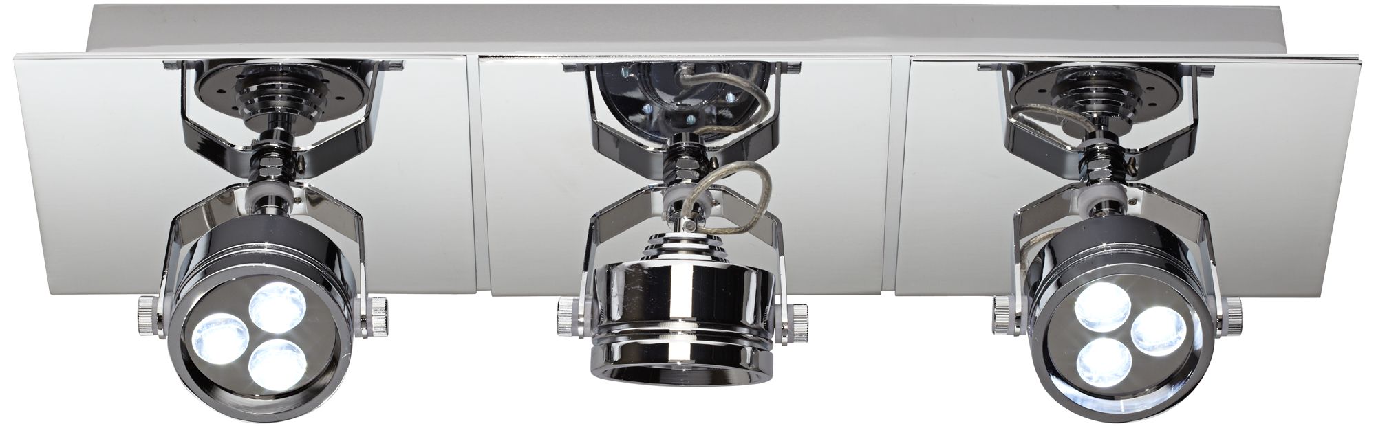 LED Pro Track® Chrome Finish Three Light Fixture