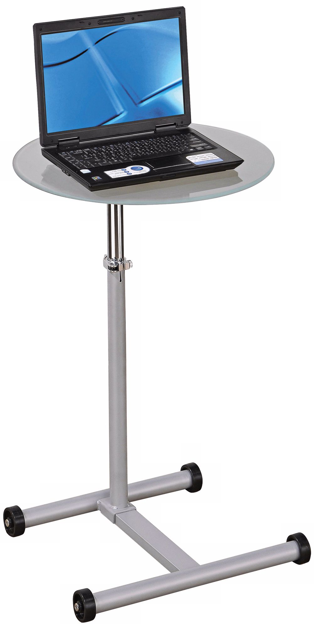 Carthaven Clear Glass Contemporary Laptop Stand