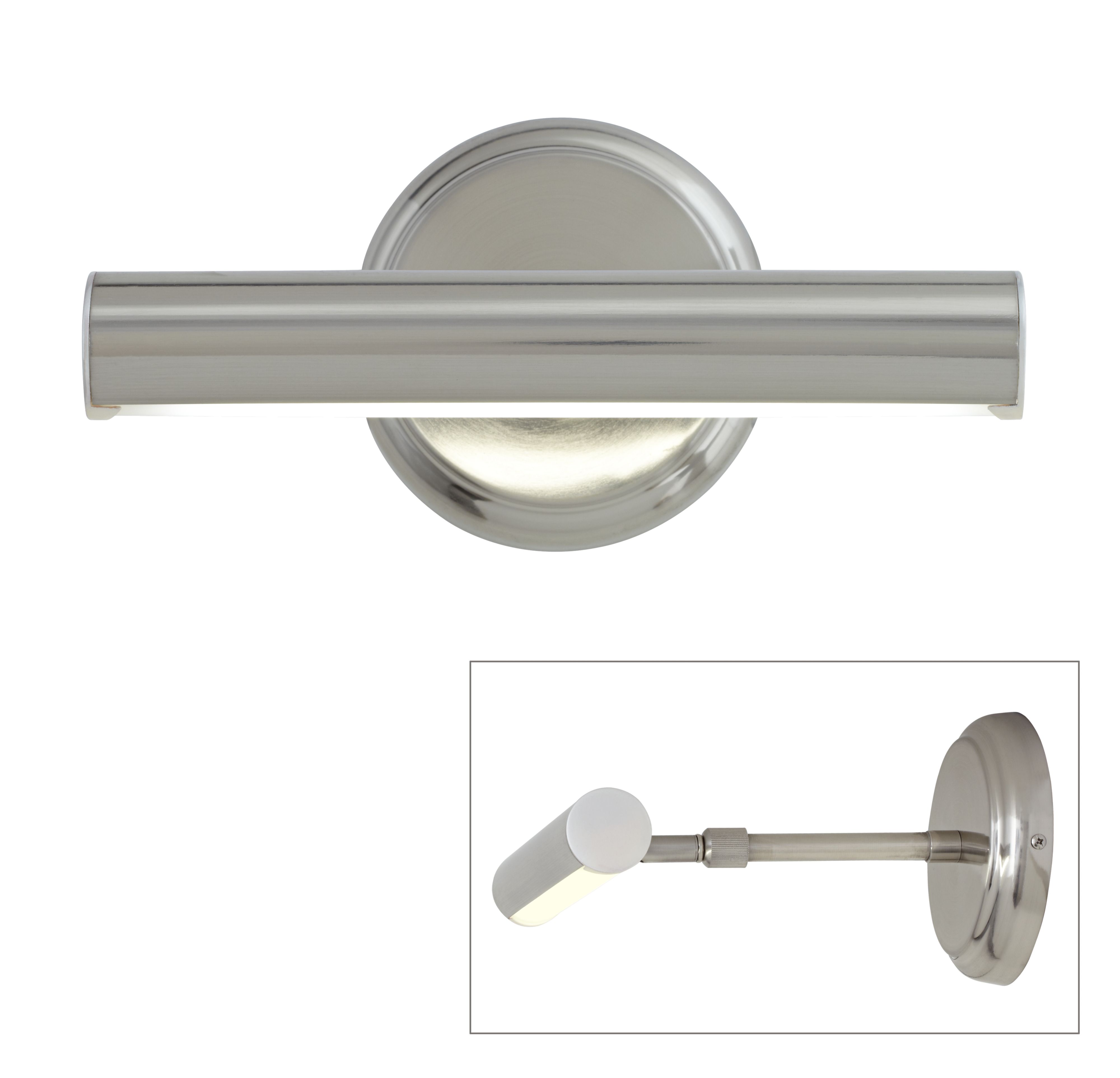 LED 9" Wide Brushed Nickel Direct Wire Picture Light