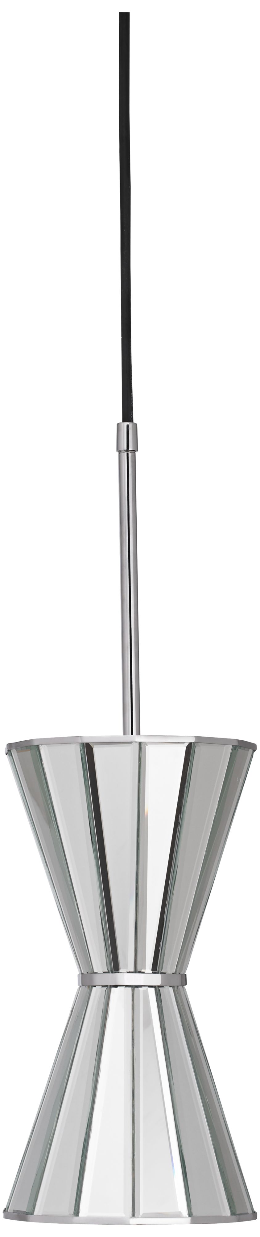 Prima Bella Hourglass 22" High Chrome Mirror Mini Pendant