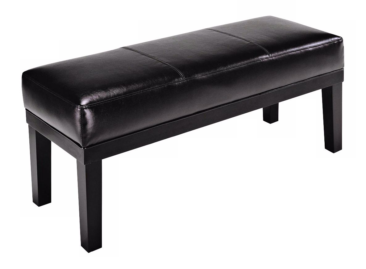 Colton Espresso Bicast Leather Bench