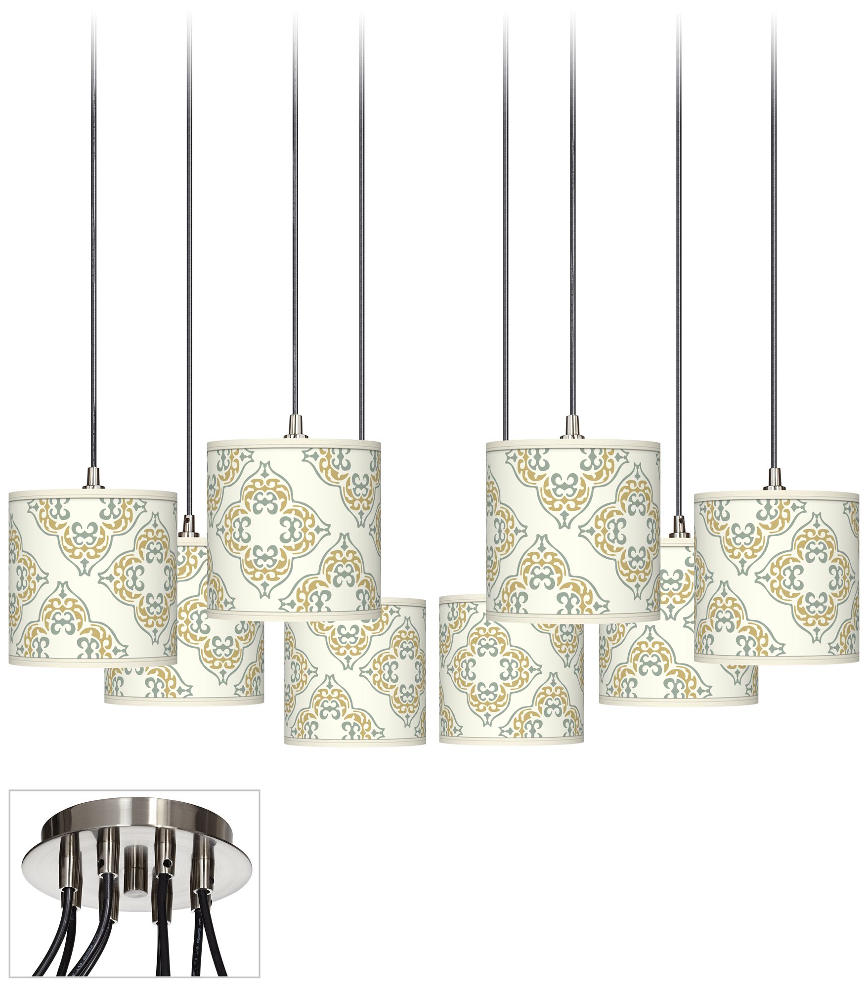Aster Ivory Giclee Luxe 8-Light Swag Fixture