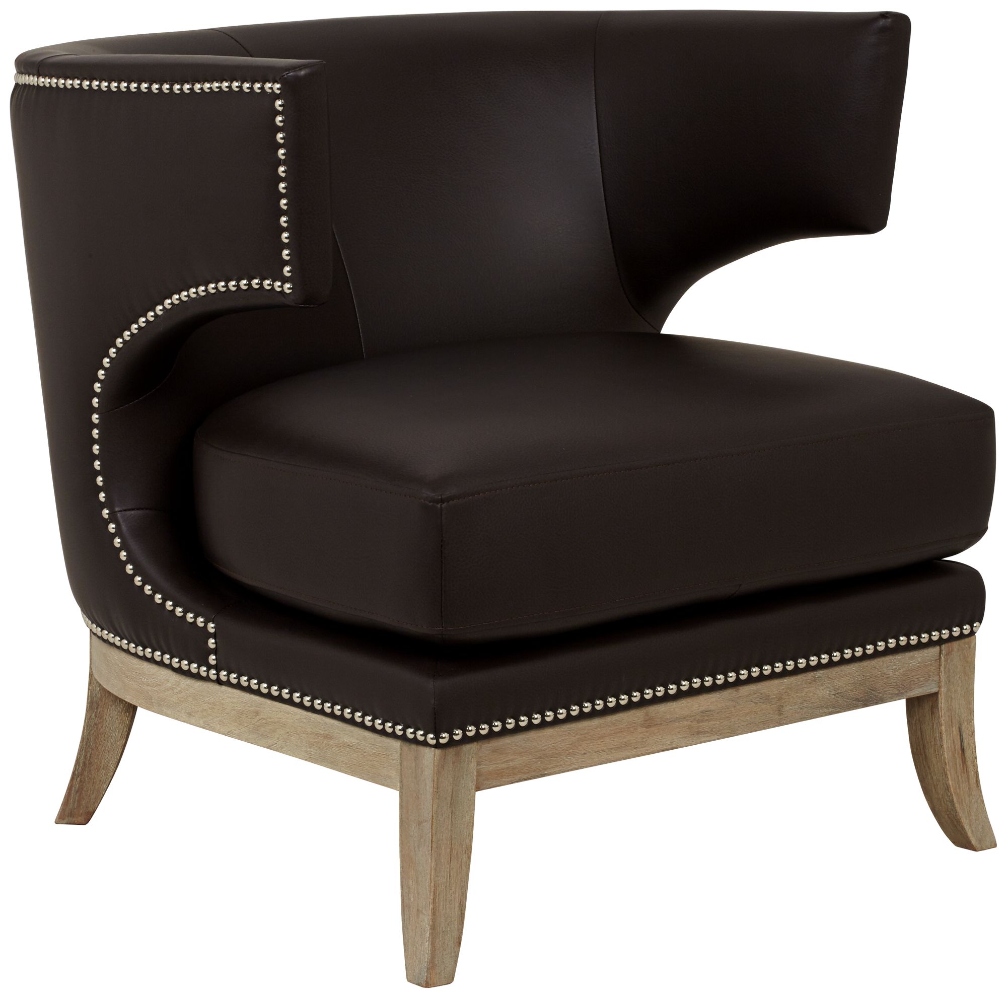 Napoli Dark Chocolate Winged Accent Chair