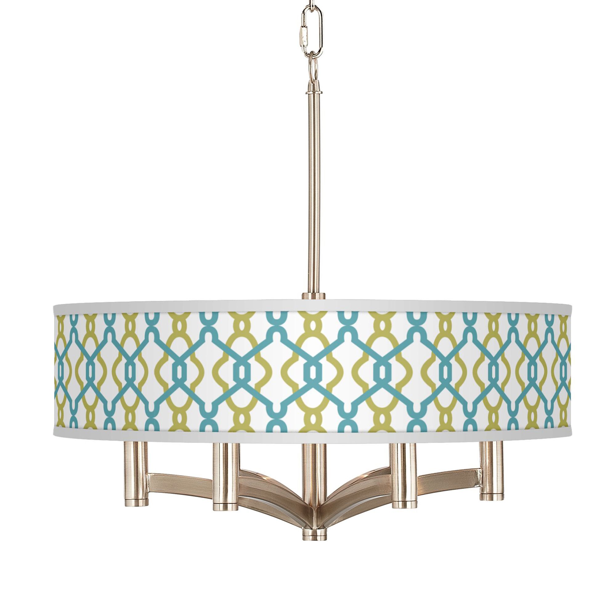 Hyper Links Ava 6-Light Nickel Pendant Chandelier