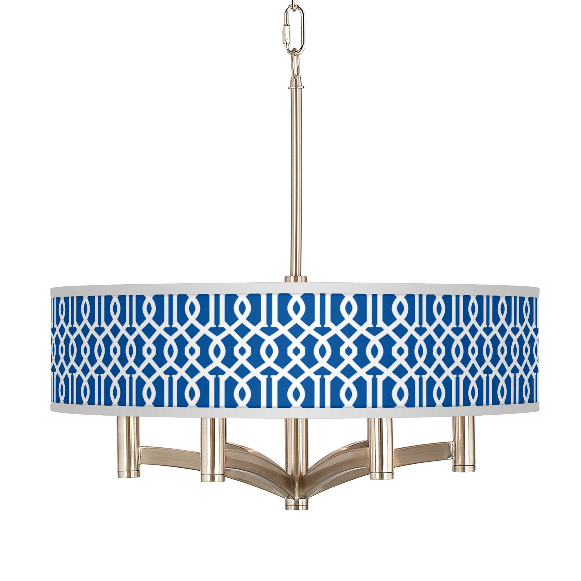 Chain Reaction Ava 6-Light Nickel Pendant Chandelier