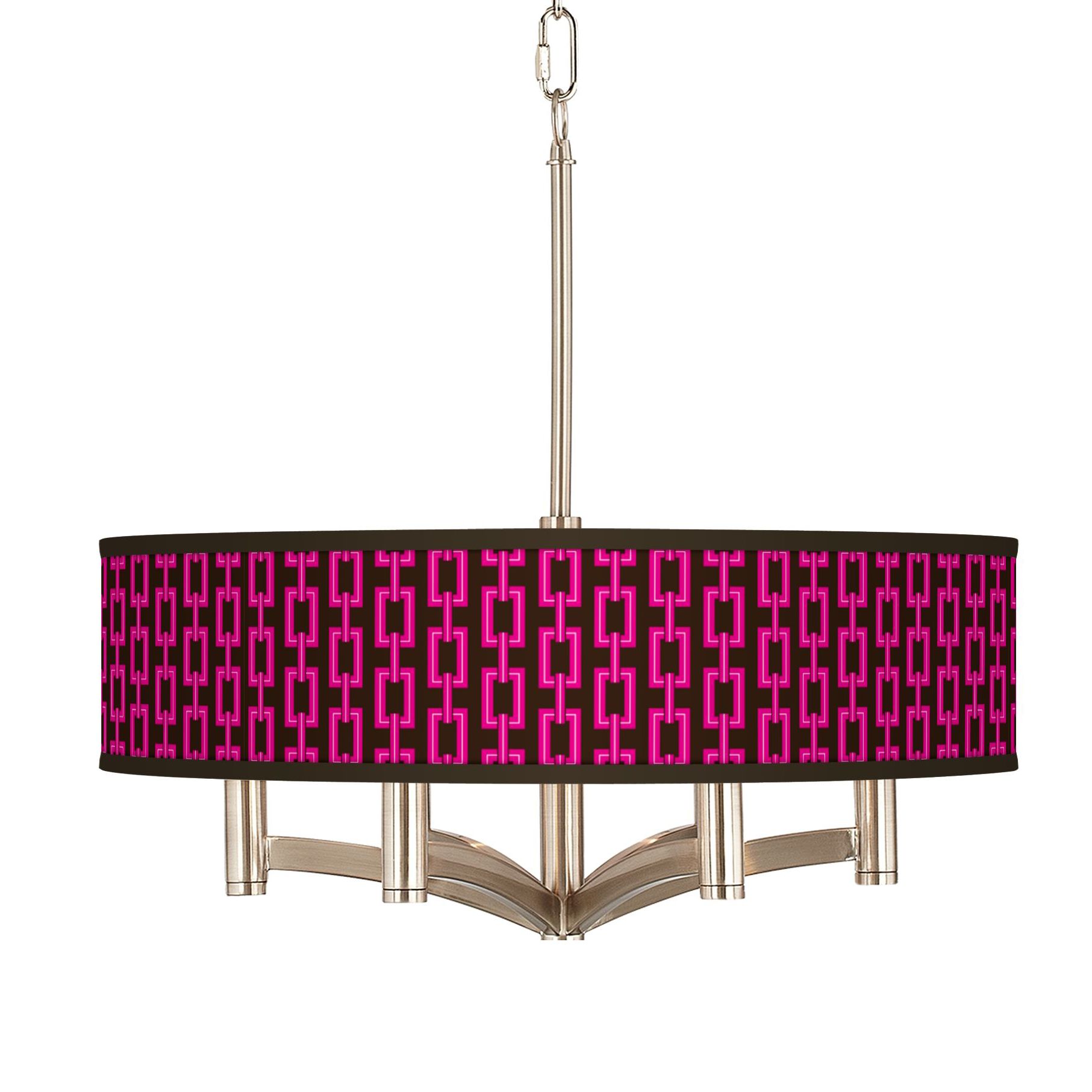 Chain Links Ava 6-Light Nickel Pendant Chandelier