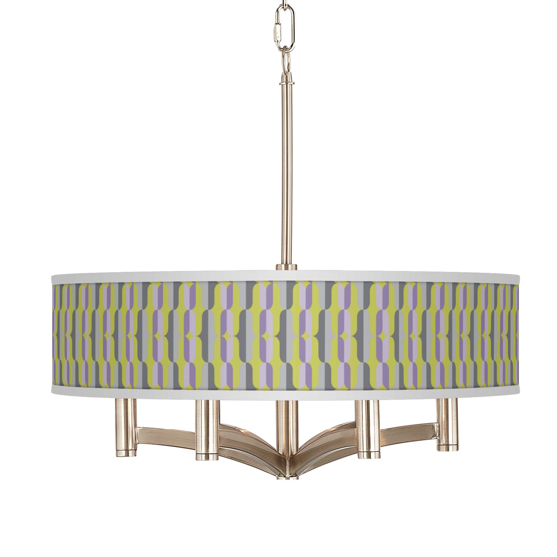 Side By Side Ava 6-Light Nickel Pendant Chandelier