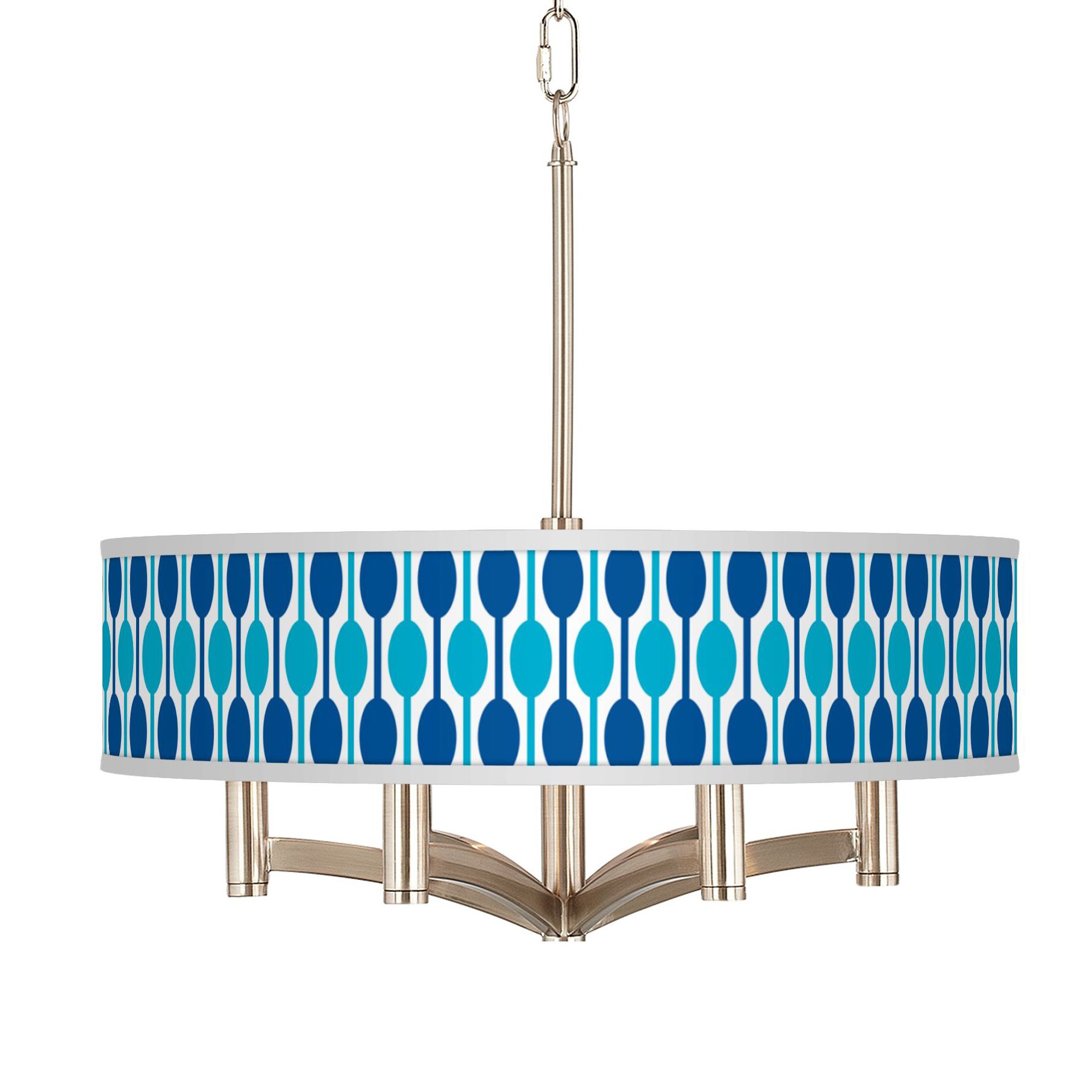 Jet Set Ava 6-Light Nickel Pendant Chandelier